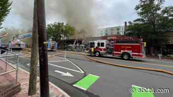 Crews battle fire on Franklin Street in Chapel Hill, roads closed