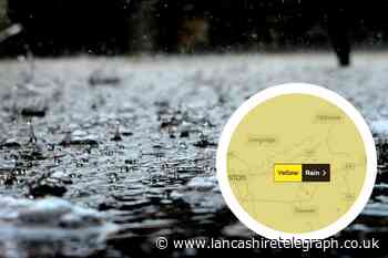 Lancashire hit with yellow rain warning by Met Office