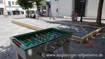 Auf dem Moritzplatz gibt es jetzt eine Boule-Bahn