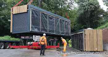 New Roker Park café 'Ruhe' lifted into place as £1.6m improvements continue