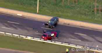 Head-on collision on Wayne Gretzky Drive sends 7 people to hospital