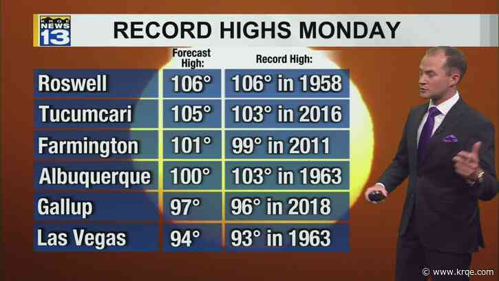 Triple-digit heat returns Monday