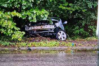 Police investigating abandoned car after crash in Samlesbury