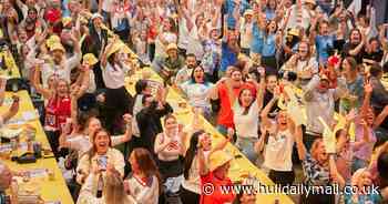 Crowd of over 500 football fans set new world record - for biggest goal celebration