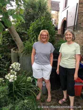 Community gardeners Annette Road Orchard and Olden Community Garden
