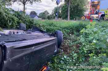 FW Grevenbroich: Eine verletzte Person nach Verkehrsunfall bei Kapellen