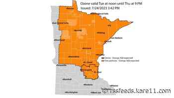 Air quality alert issued for Twin Cities metro for Tuesday through Thursday