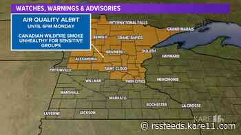 Air quality alert lifted for Twin Cities metro, still in effect for northern Minnesota