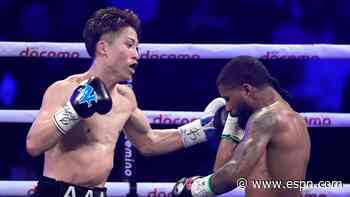Naoya Inoue dominates Stephen Fulton to win two junior featherweight world titles.