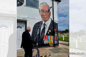 Mural of 99-year-old John Dennett BEM painted in Wallasey