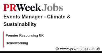 Premier Resourcing UK: Events Manager - Climate & Sustainability