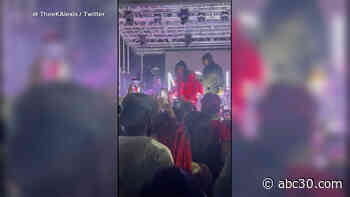 'No, you don't hit her like that': Singer Monica jumps off stage to stop an altercation mid-concert