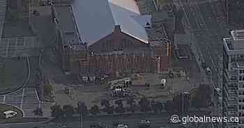 Arrest made after fire breaks out at Mewata Armoury in Calgary