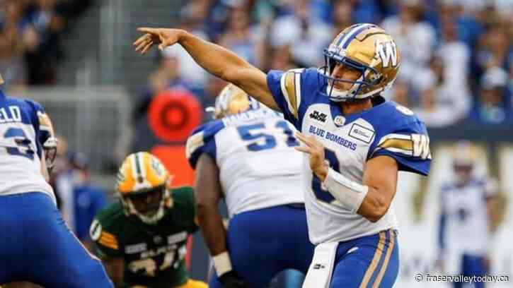 Veteran Zach Collaros earns top quarterback grade in CFL’s honour roll