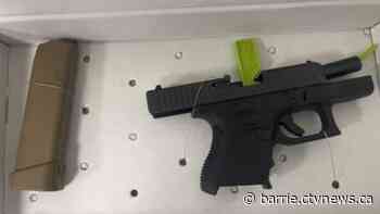 Loaded semi-automatic gun, drugs and cash seized in Barrie traffic stop
