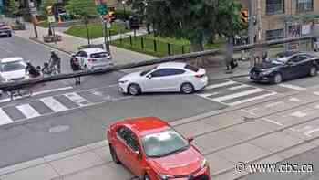 Girl, 17, and boy, 15, charged after allegedly stolen vehicle strikes Toronto bike cop, police say