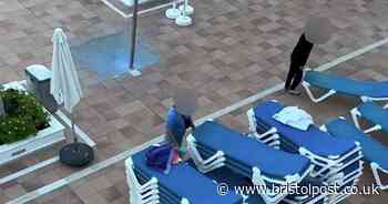 Dad snaps sunbed hoggers claiming spot three and a half hours before pool opens