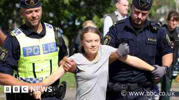 Greta Thunberg carried away by police hours after fine