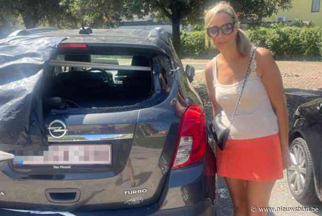 Auto van Nijlens gezin raakt zwaar beschadigd door noodweer in Italië: “Hopelijk kunnen we onze autoruiten hier laten vervangen zodat we veilig terug naar België kunnen rijden”