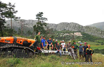 Démantèlement des cinq pylônes de l’ancien téléski à Saint-Auban
