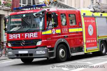 Two escape as Hillingdon bungalow catches fire