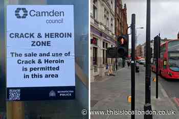 Fake Camden Council posters promote 'crack and heroin' zones