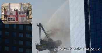 Newcastle United fans evacuated from hotel after crane collapses in flames in New York City