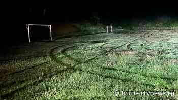 Two teens charged for doing burnouts in soccer field