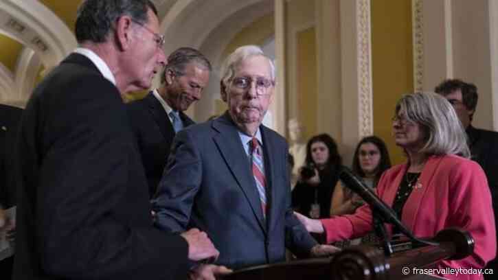 Senate GOP leader McConnell briefly leaves news conference after freezing up mid-sentence