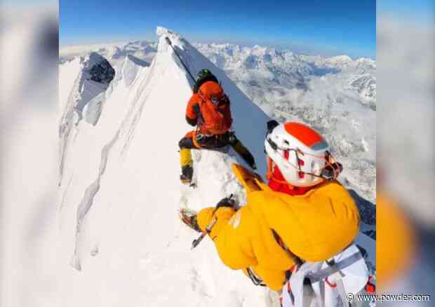 Watch: Mountaineers Shimmy Across Razor Thin Ridge On Iconic Peak