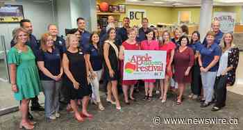 THE MOUNTAIN STATE APPLE HARVEST FESTIVAL (MSAHF) ANNOUNCES CONTINUED PARTNERSHIP WITH BCT-BANK OF CHARLES TOWN