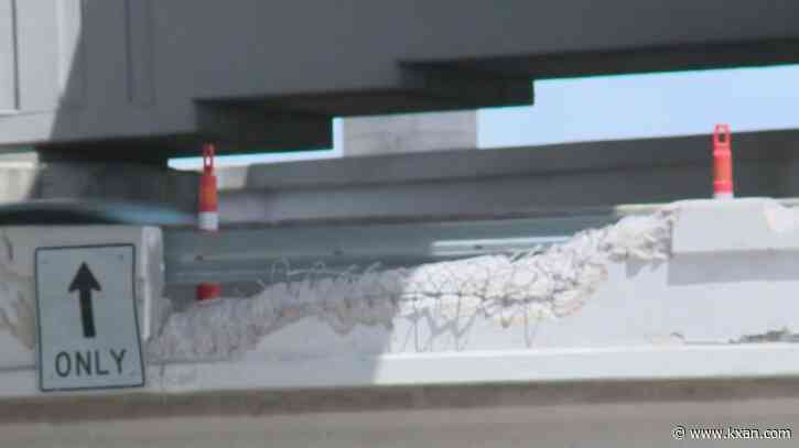 I-35 bridge damaged by large truck