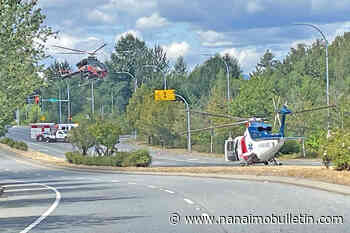 Two helicopters land on highway after head-on crash in Ladysmith