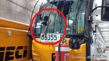 Steel rod fell through forklift windscreen at Brisbane construction site same day man fell 12m at Boggo Road site