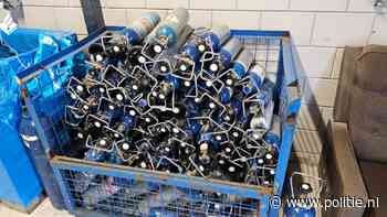 Nootdorp - Ruim 1.200 lachgasflessen aangetroffen in pand