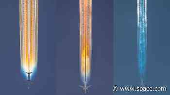 Wow! Rare rainbow contrails caught on camera (photos)