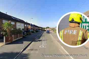 Penrith Road, Harold Hill shed fire destroys fencing