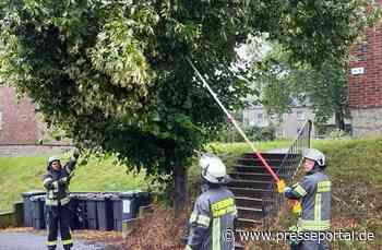 FW-EN: Brennender Container in der Nacht und Gefahrenbaum