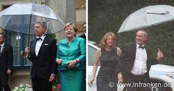 Söder, Merkel, Aiwanger. Stoiber: Politiker lassen Frauen bei Bayreuther Festspielen im Regen stehen