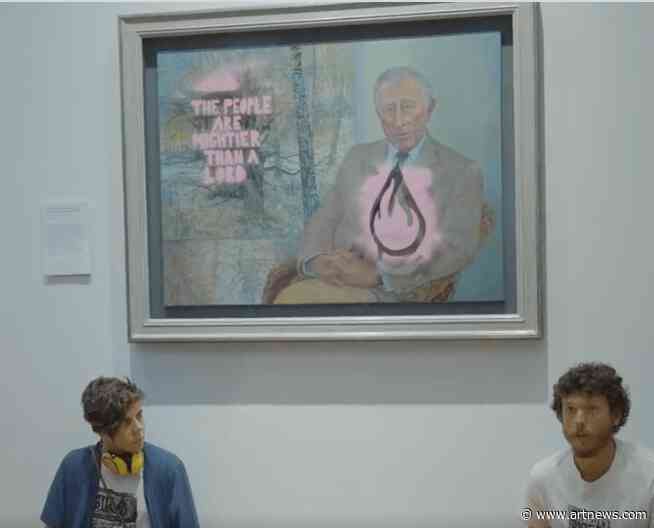 Climate Protestors Deface Portrait of King Charles III in Scotland’s National Gallery