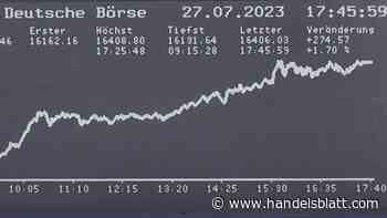 Dax aktuell: Dax schließt nach EZB-Zinsentscheid deutlich höher – Rekordhoch nur noch 20 Punkte entfernt