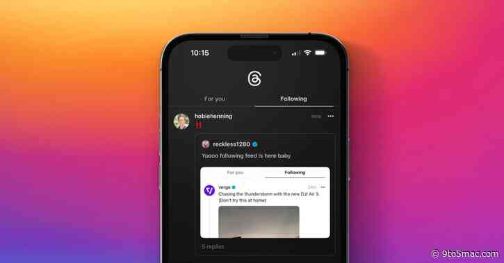 Threads now rolling out chronological ‘Following’ feed, here’s how to find it