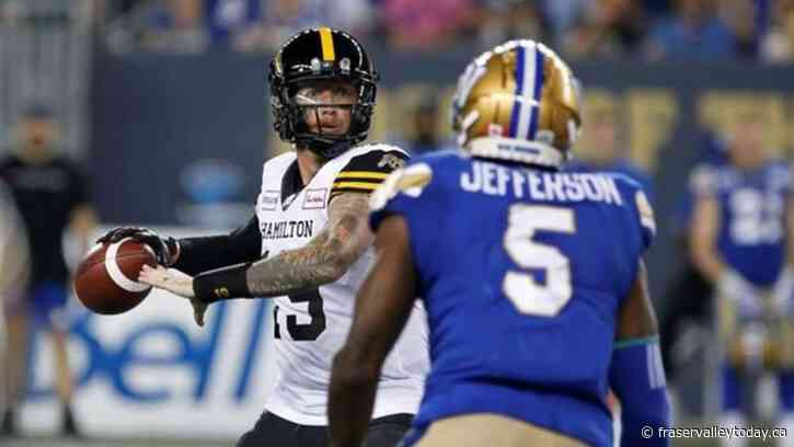 Tiger-Cats list veteran Mitchell as their starting quarterback versus Redblacks