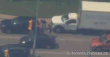 Video shows victim being tossed from moving vehicle during violent carjacking in Mississauga