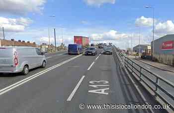 Live: Two A13 lanes closed following a crash in Barking