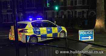 Driver in misted-up BMW speeds down wrong side of road and ploughs into hedge