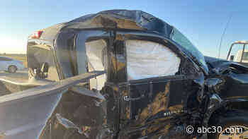 1 hospitalized following crash involving semi-truck in Fresno County, CHP says