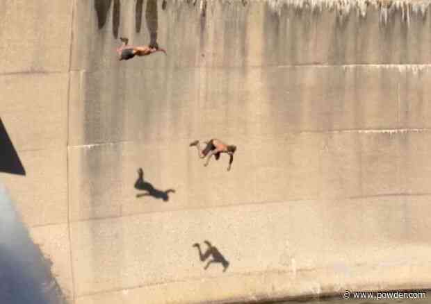 Noah Gaffney Beats Summer Heat By Cliff Jumping