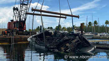 Woman's body found in yacht destroyed by fire in the Florida Keys