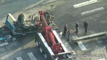 Officer feared dead after fiery fatal crash involving West Palm Beach Police cruiser